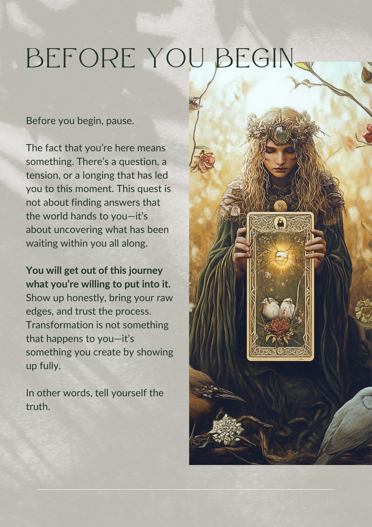 Tarot Quest: Imbolc (PDF Download)